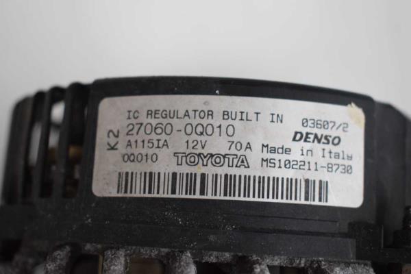 ALTERNATEUR 70AMP CITROEN C1 / PEUGEOT 107 / TOYOTA AYGO 1.0ESSENCE - Vue 5